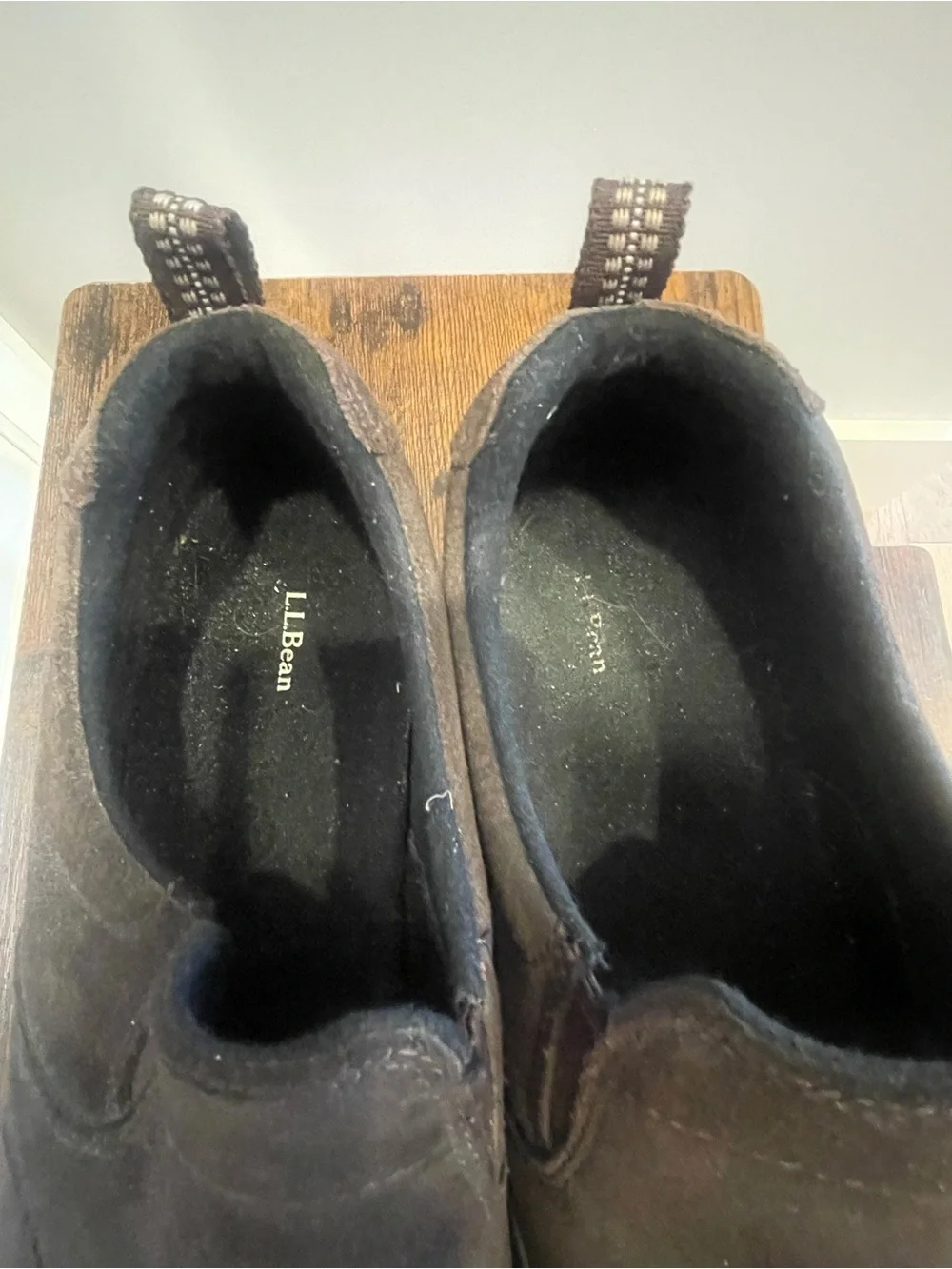 L.L. Bean Men's Brown Suede Slip-On Comfort Moc - Size 10W